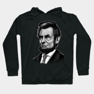 Abraham Lincoln portrait American flag Hoodie